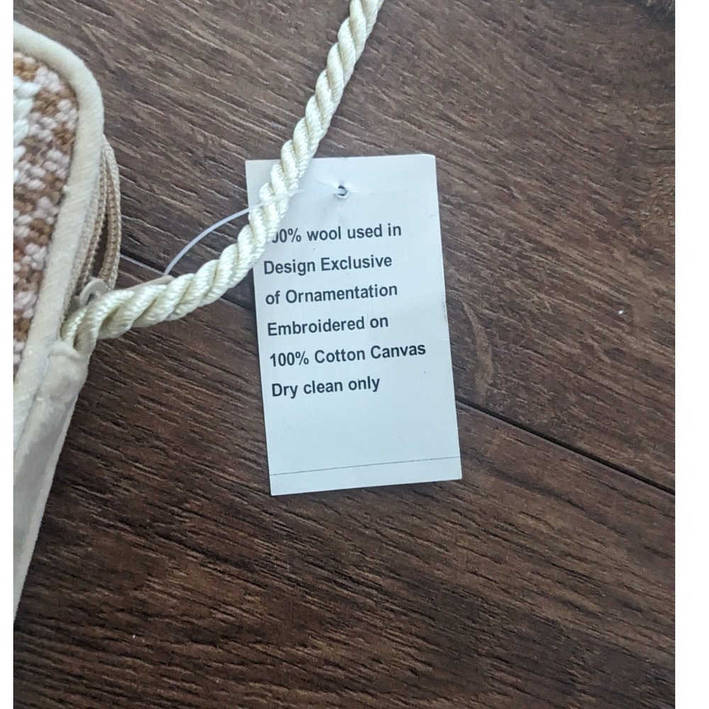 Adorable Yorkshire Terrier Needlepoint Crossbody Bag With Rope Strap - Picture 5 of 5